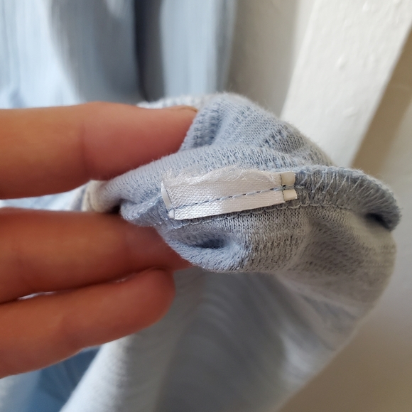 Lucky Brand Light Blue Peasant Blouse Boho - Picture 7 of 11